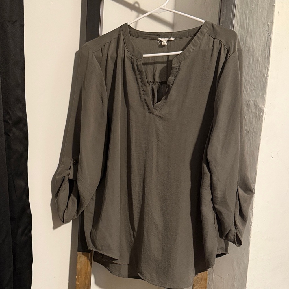 Maurices Khaki Blouse